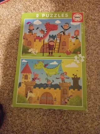 2 Puzzles Educa 48 Piezas Caballeros Dragón
