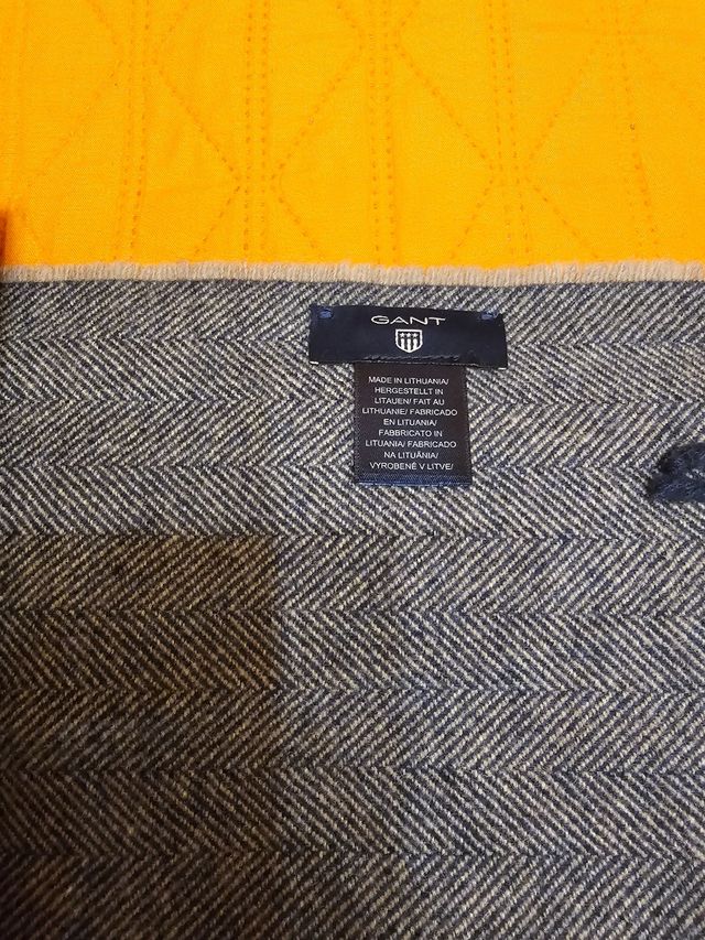 Sciarpa Gant Uomo Blu Grigio Lana