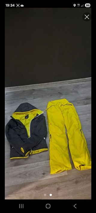 Traje de Nieve Chica Negro y Amarillo