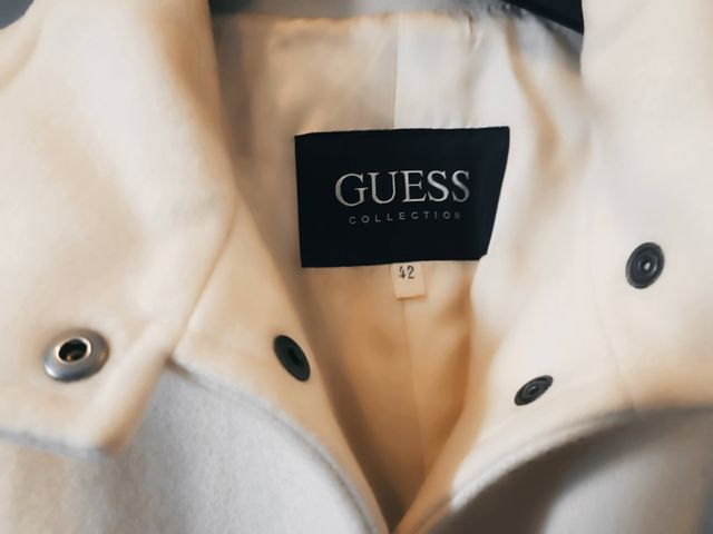 Cappotto Guess Lana Beige VINTAGE Taglia 42