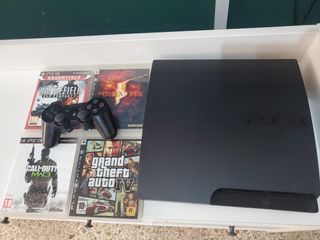 Consola PS3 Slim 150GB + 4 Juegos + Mando
