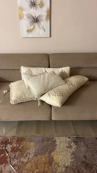 Juego 2 Almohadas Decorativas Beige