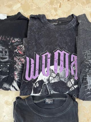 Lote 4 Camisetas Rockeras Estilo Alternativo