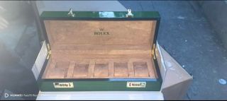 Scatola in legno Rolex per 5 orologi