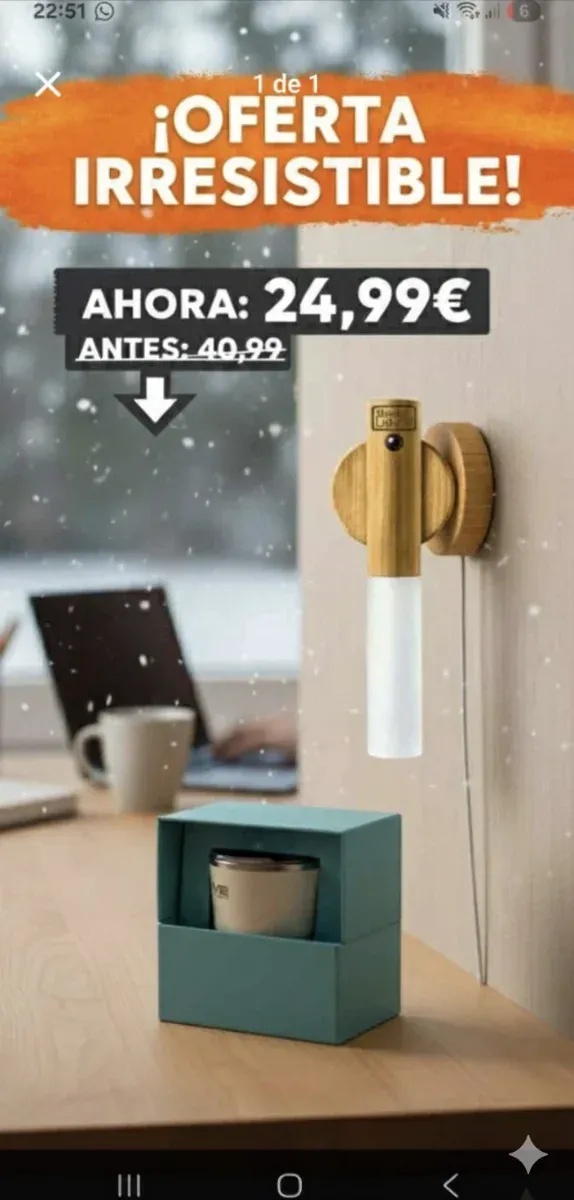 Pack Relax Confort Lámpara LED con Sensor +gratis