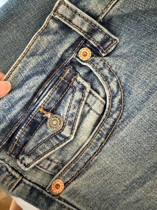 Pantalón campana vaquero tiro bajo Y2K