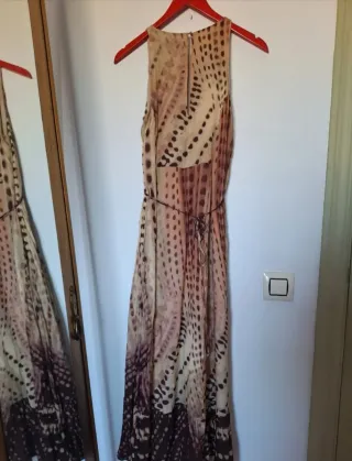 Vestido Massimo Dutti Beige/Marrón Talla M