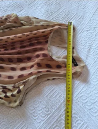 Vestido Massimo Dutti Beige/Marrón Talla M