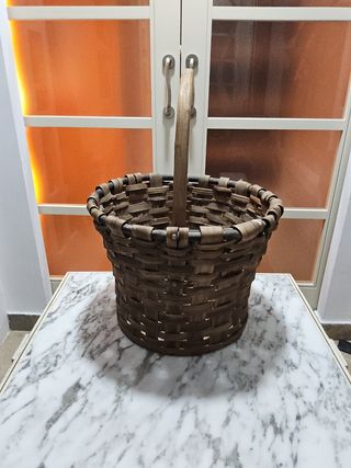 Cesta Canasto Grande Mimbre Madera