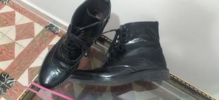 Botines negros charol talla 36