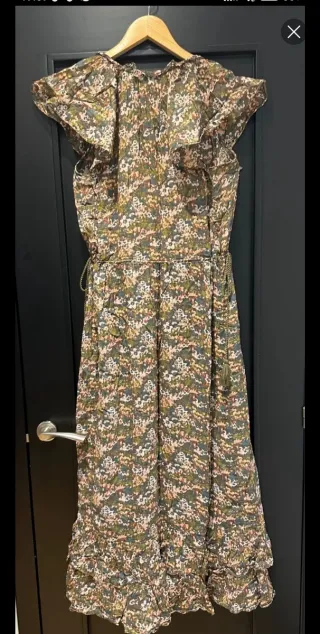 Vestido Scalpers verde estampado floral Talla L