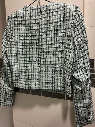 Blazer Minueto cuadros verde y negro Talla L