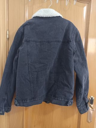Chaqueta vaquera (poliéster) negra forro interior