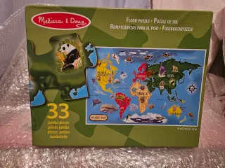 Puzzle Melissa & Doug Mapa del Mundo 33 piezas