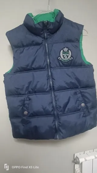 Chaleco niño plumas talla 9-10
