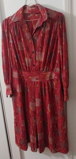 Vestido vintage burdeos  talla L