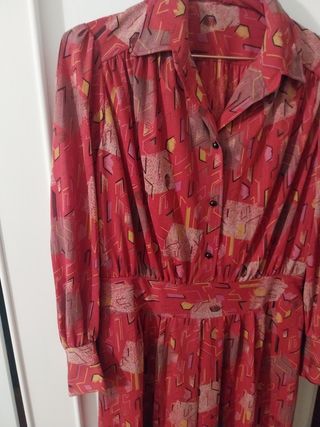 Vestido vintage burdeos  talla L