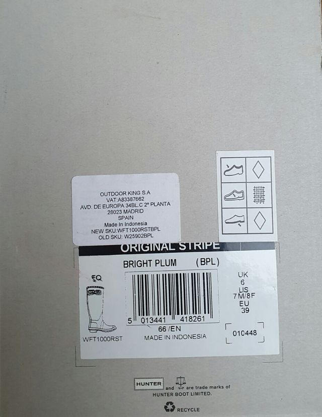 Botas Hunter Moradas Originales