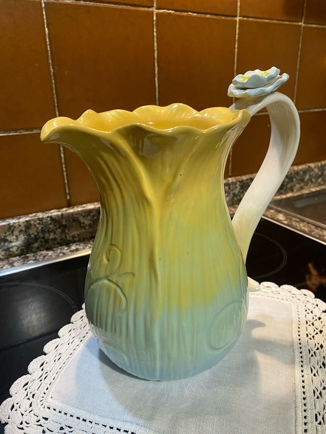 Caraffa in ceramica stile floreale USA