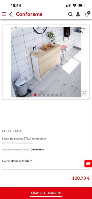 Mesa de cocina ETNA extensible Conforama