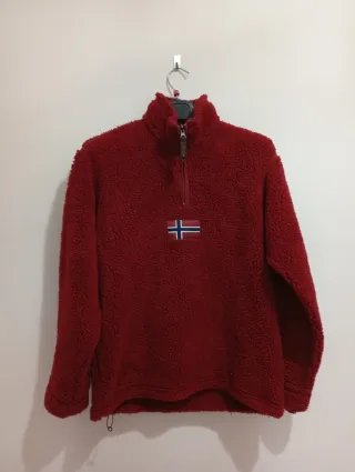 Felpa pile Napapijri AIAS HZH rossa