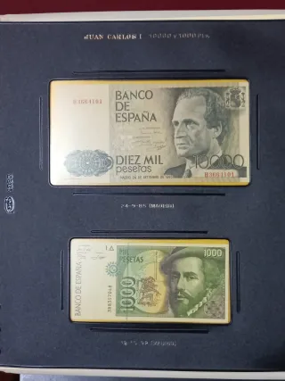 Álbum de billetes Juan Carlos I