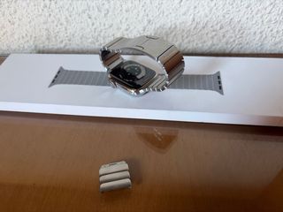 Cinturino a maglie in acciaio argentato per Apple Watch