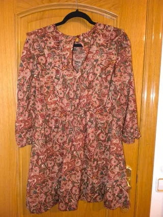 Vestido estampado  manga larga