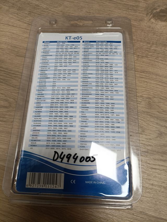 Mando a distancia universal aire acondici BDT4000