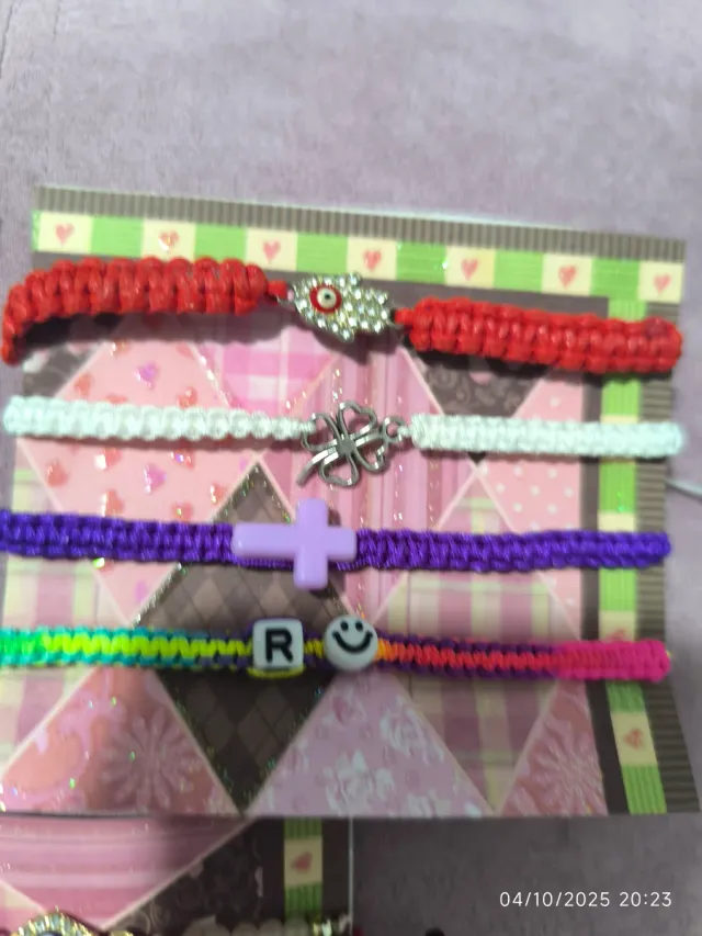 Lote 4 Pulseras Hechas a Mano .