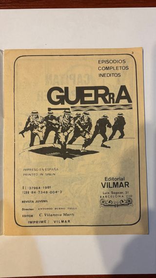 Comic Guerra - El Capitán Palmer
