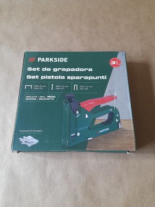 Set Grapadora Parkside + 1500 Grapas.
