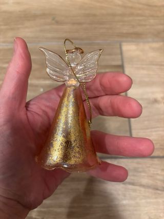 Campanella angioletto vetro dorato