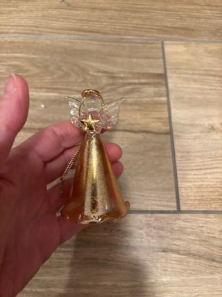 Campanella angioletto vetro dorato