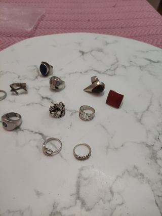 Lote de Anillos de Plata