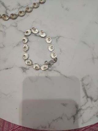 Conjunto de plata: collar y pulsera