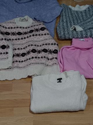 Lote 5 Jerséis Mujer Zara, Massimo, Stradivarius
