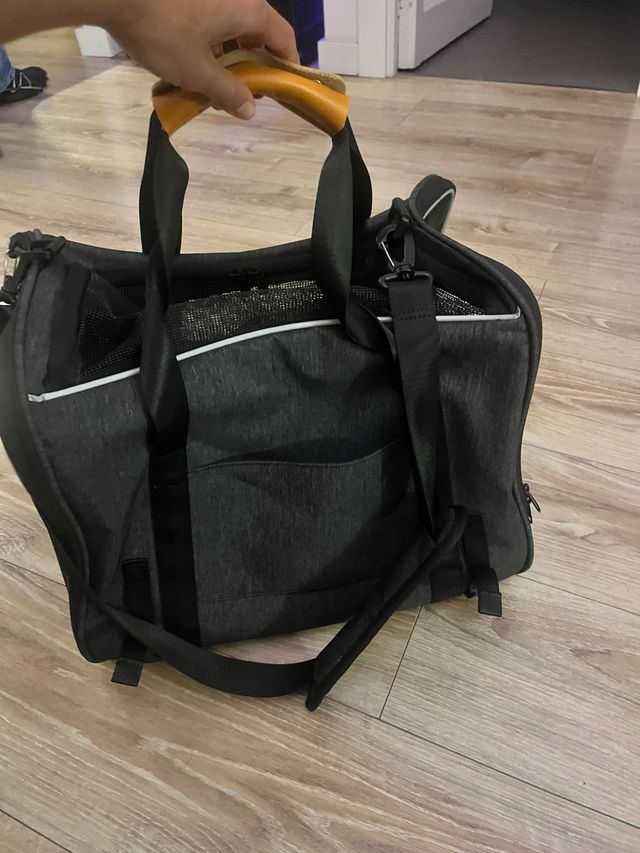 Porta-gatos, mala de ombro e mala