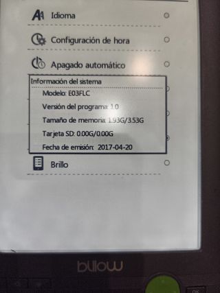Lector de libros electrónicos Billow