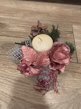 Centrotavola decorativo con candela