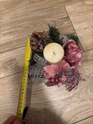 Centrotavola decorativo con candela