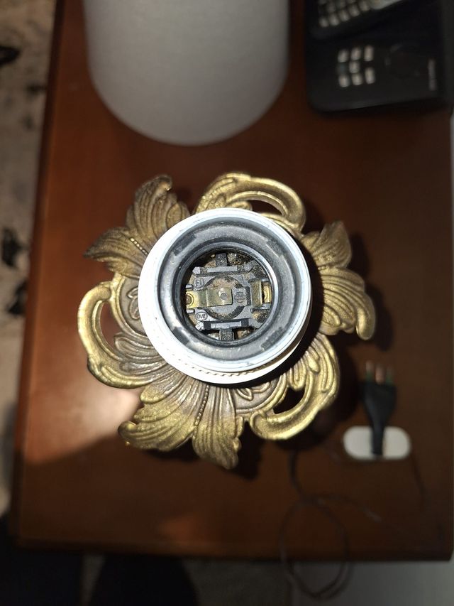 Lampada ottone vintage con putti