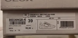 Zapatillas Geox Negras Talla 39