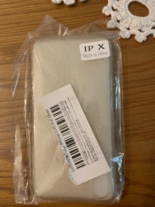 Cover iPhone X XS Full Silver Glitter