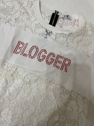 Top pizzo manica lunga BLOGGER