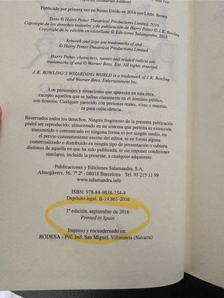 Harry Potter y el legado maldito