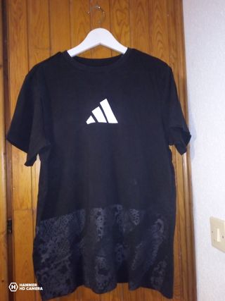 Camiseta Adidas Negra Mujer