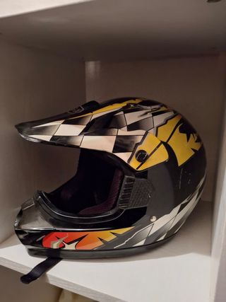 Casco Motocross Negro y Amarillo