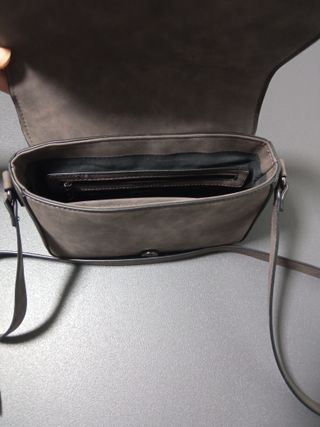 Bolso bandolera patchwork marrón y verde