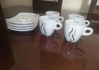 Juego 4 Tazas Café Porcelana NUEVO 